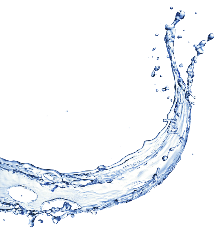 water splash on white background