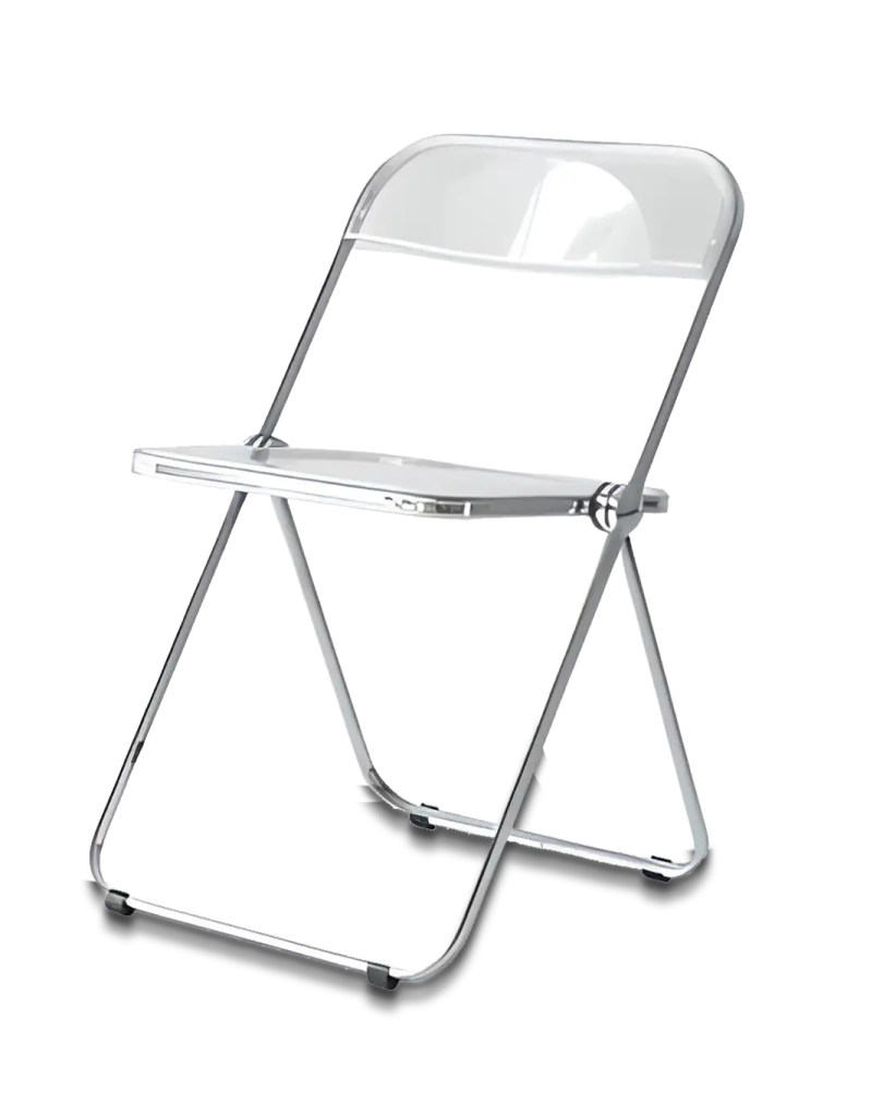 a white folding chair
