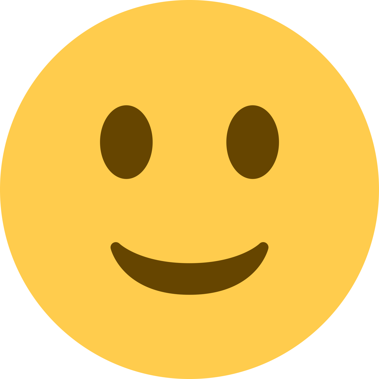 a yellow smiley face with two eyes