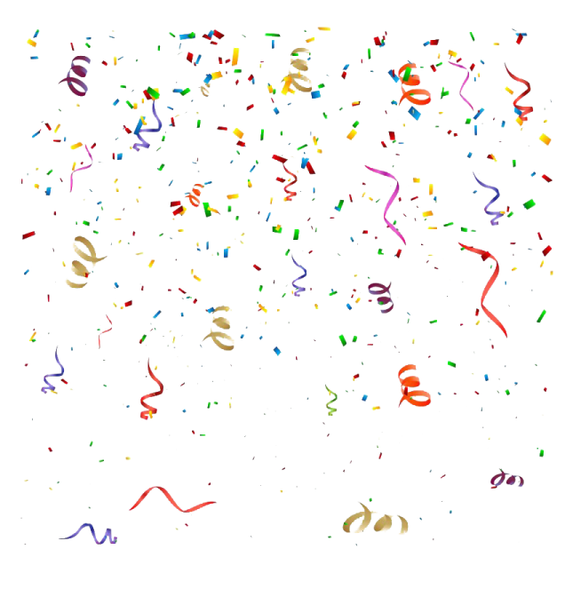 multi colored streamers