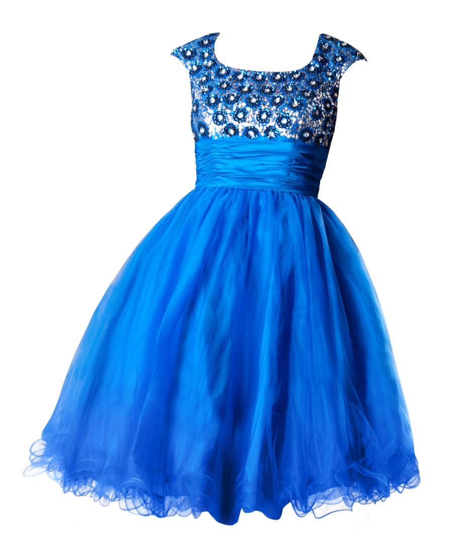 a blue dress on a white background