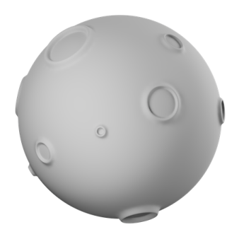 an image of a white sphere with holes