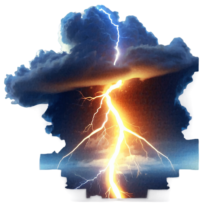a cloud with lightning in the sky