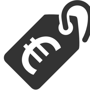 a black and white icon with the letter e on it
