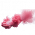 a pink smoke cloud on a white background