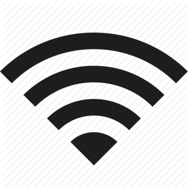 a black and white icon of a wi symbol