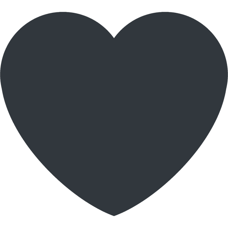 a black heart on a white background