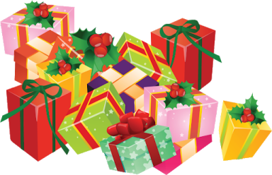 a pile of christmas presents