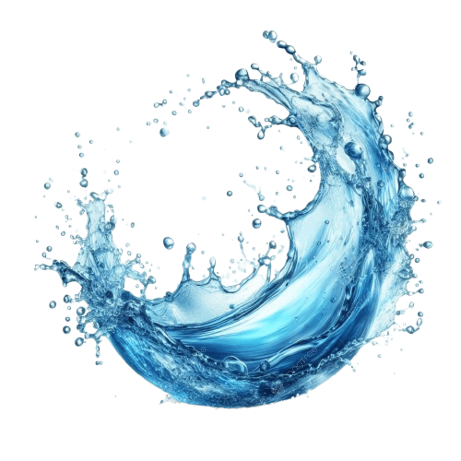 water splash on white background