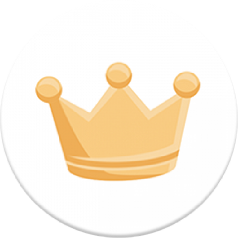 a yellow crown on a white background