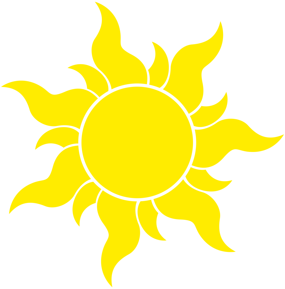 a black and white image of the sun