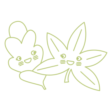 two rabbits in a line drawing style