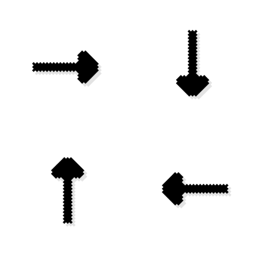 a set of four arrows in different positions