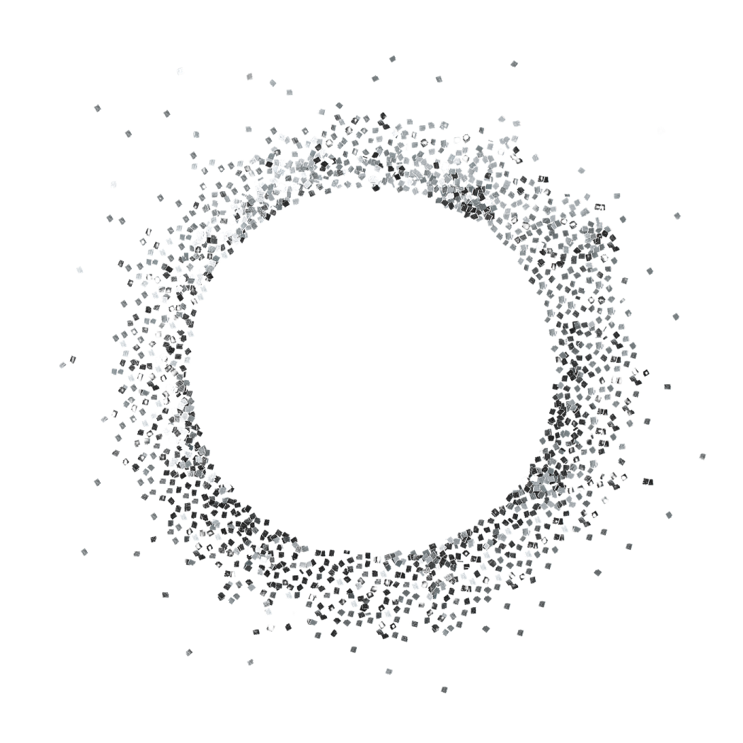 a circle made up of small black dots