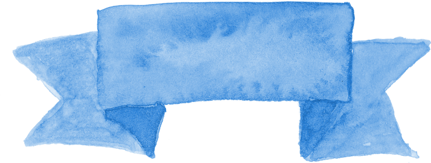 a blue watercolor painting on white paper