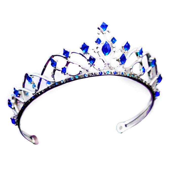 a tia with blue crystals on it
