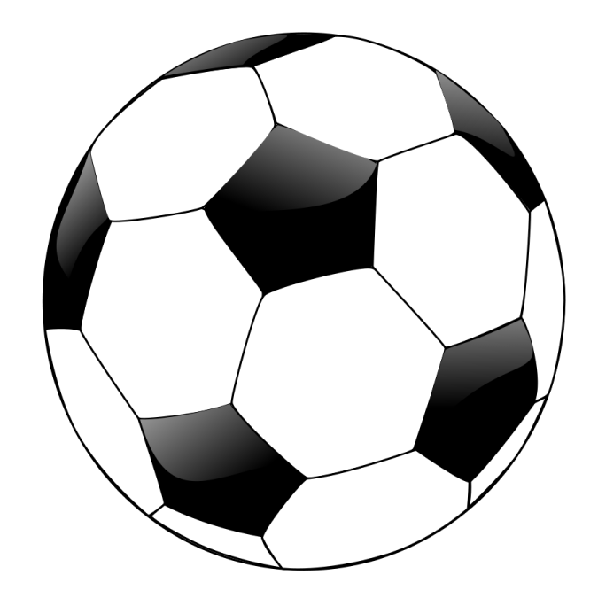 a soccer ball on a white background