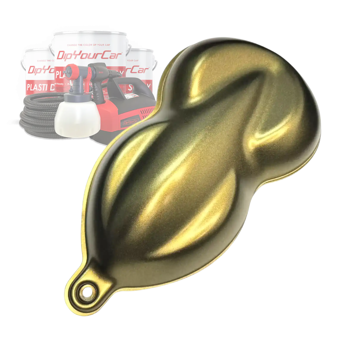 an image of a gold and black paint set