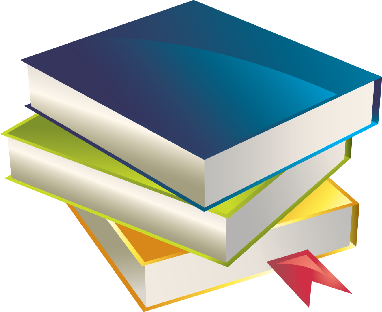 three books stacked on top of each other books