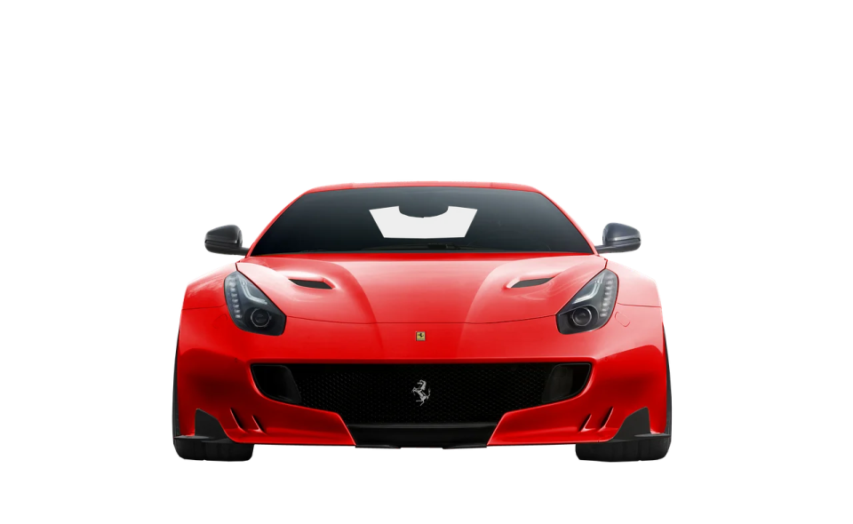 a red ferrari car on a white background