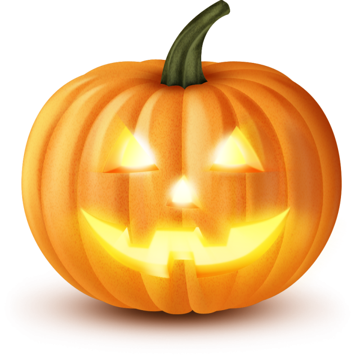 a halloween pumpkin with glowing eyes