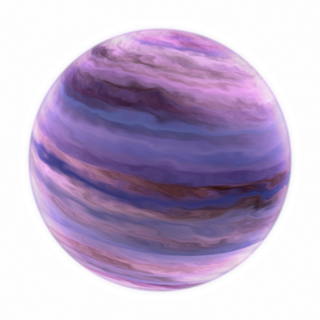 an image of a purple and blue planet