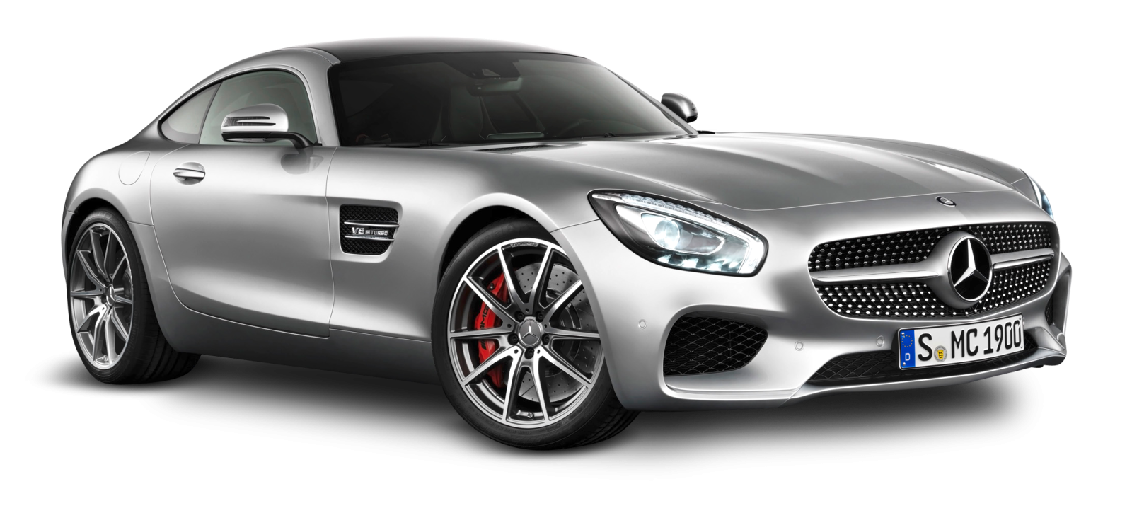 a silver mercedes sports car