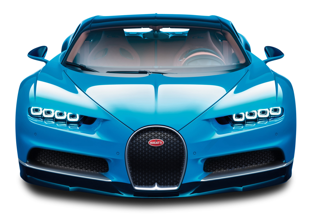a blue sports car on a white background