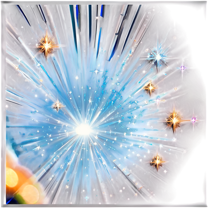 a white background with blue and gold stars