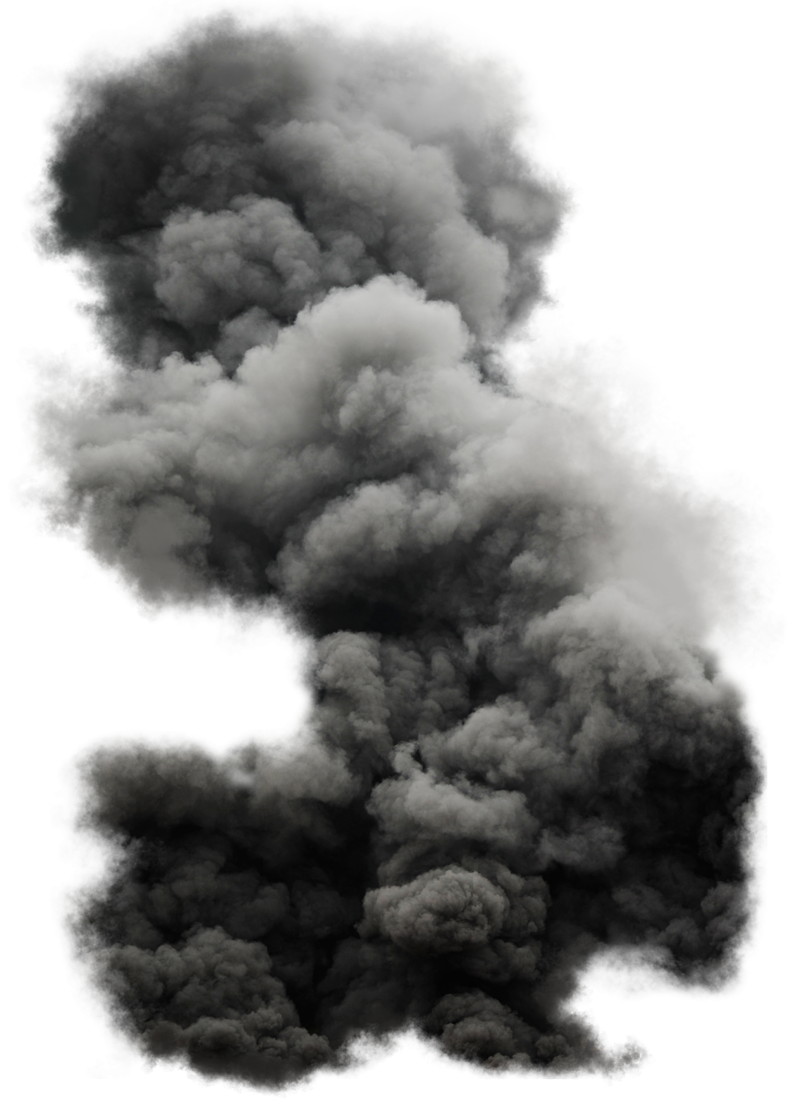 a black smoke cloud on a white background