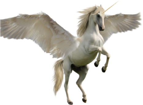 an image of a white unicorn with wings