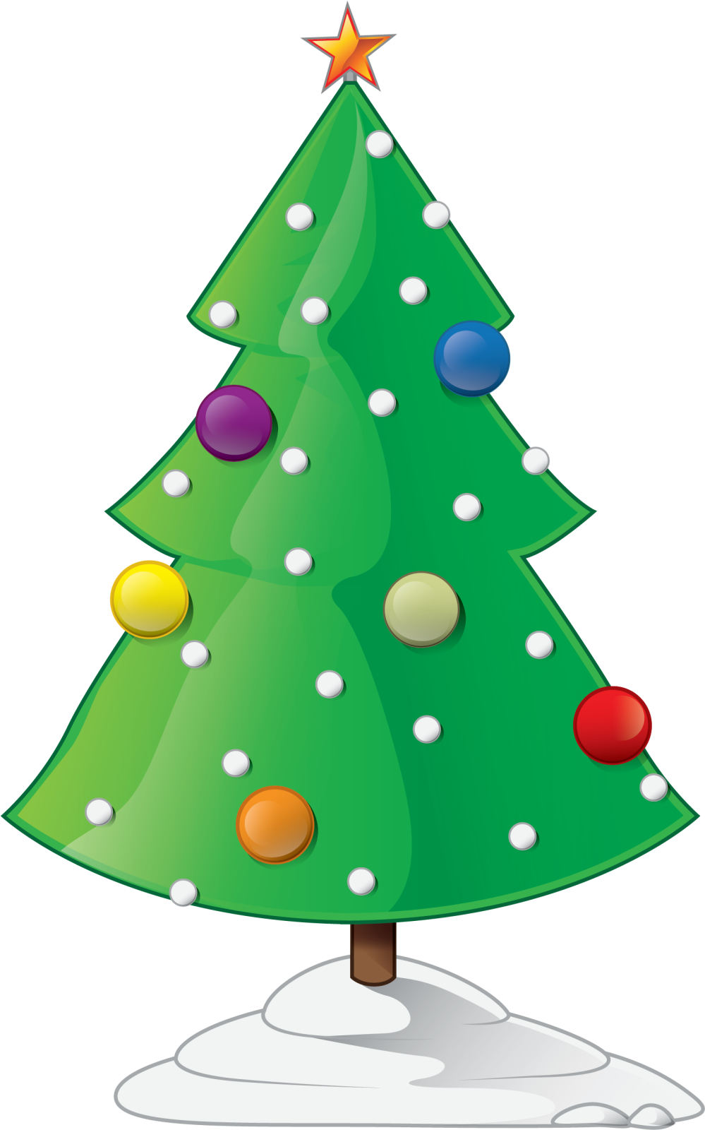 a christmas tree with ornaments on it