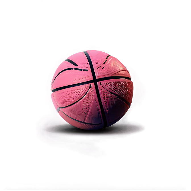 a pink basketball ball on a white background