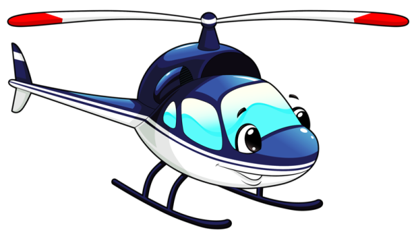 a cartoon helicopter flying in the air
