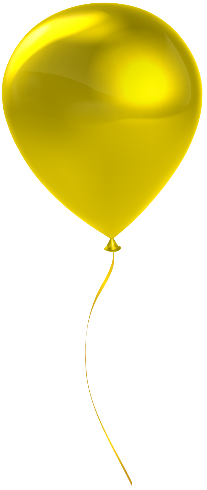 a yellow balloon flying in the air