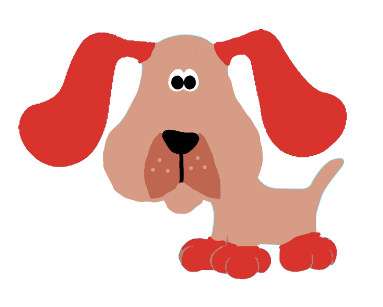 a cartoon dog with its tongue sticking out