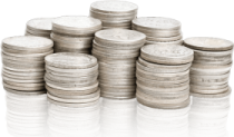 a pile of coins