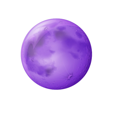 a purple balloon with the moon in the background