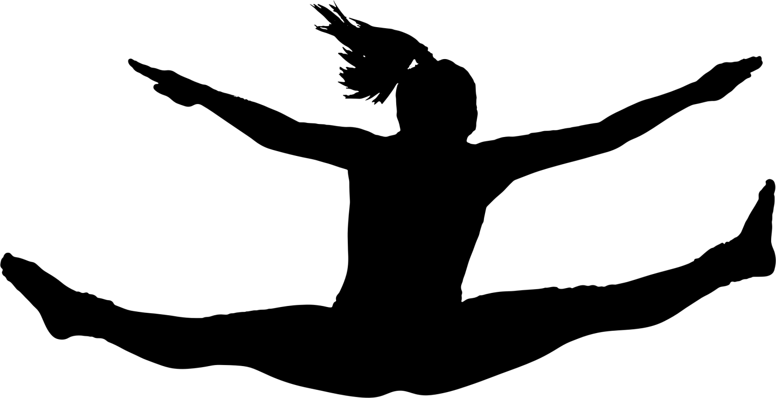a black and white silhouette of a man doing yoga