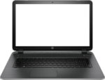 the hp elite laptop is open and ready to use