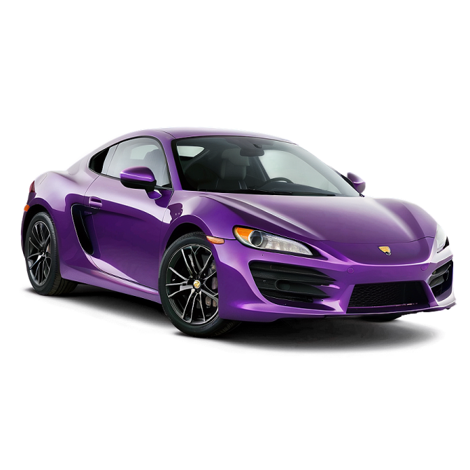 a purple sports car on a white background