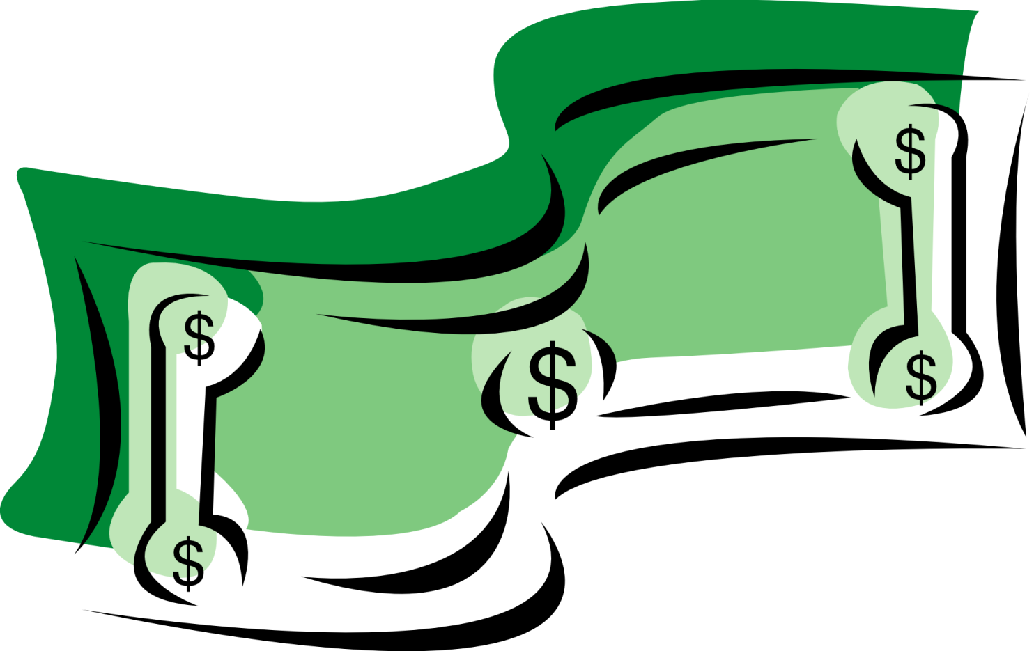 a flag with dollar signs on it