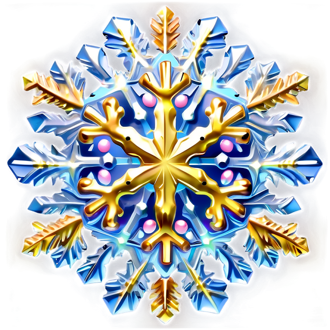 a snowflake with many colors and shapes