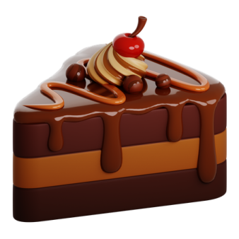 a piece of chocolate with a cherry on top