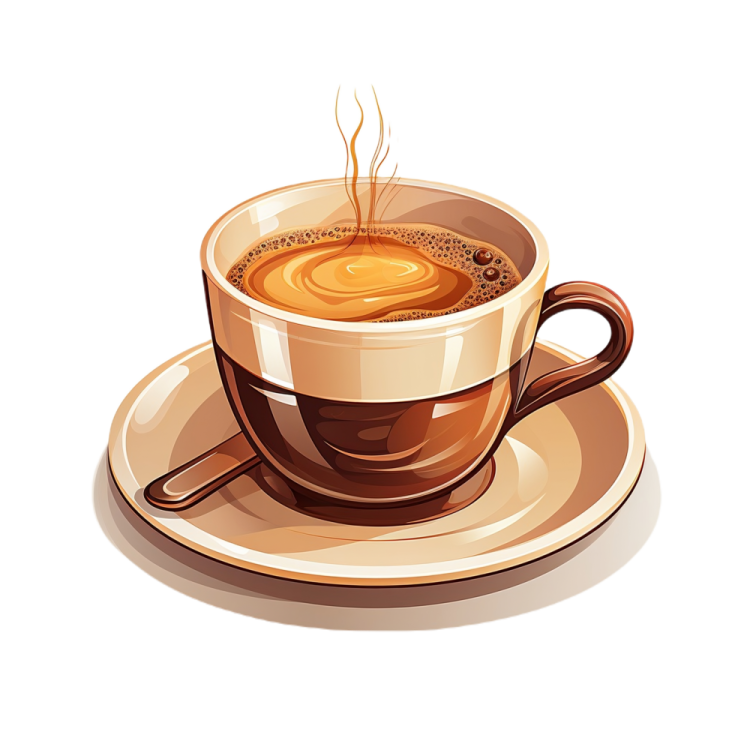 a cup of coffee on a saucer
