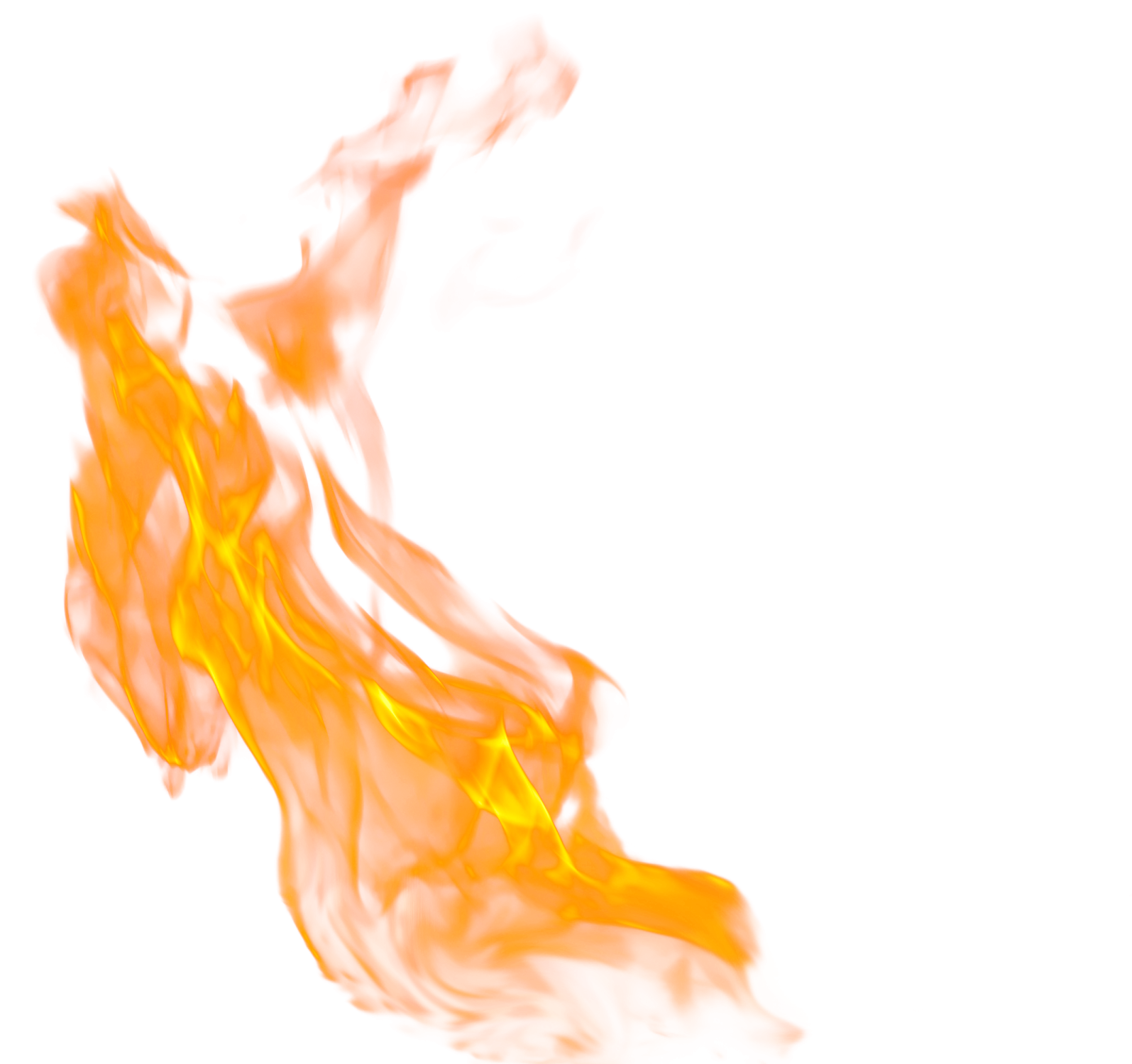 a white background with orange and yellow smoke