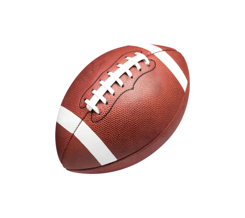 an american football on a white background