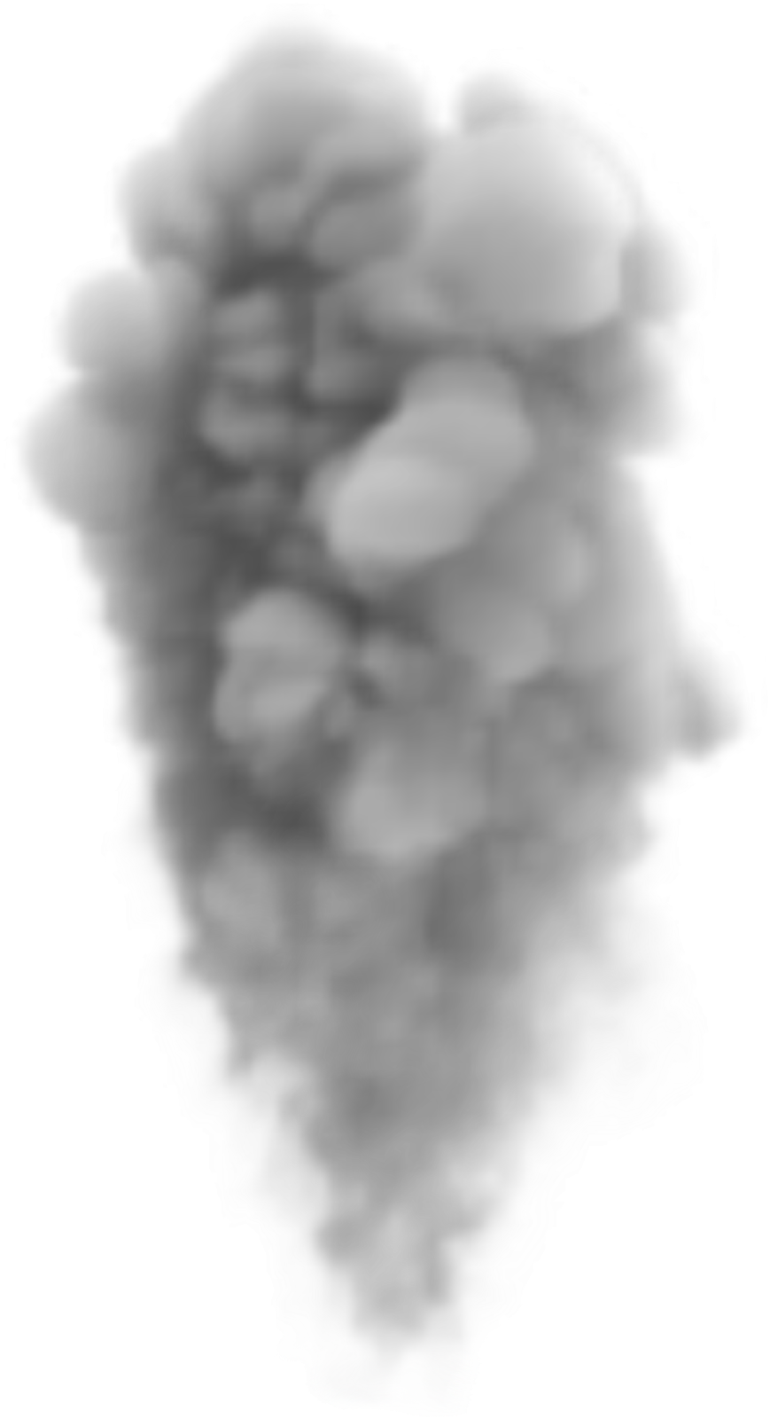 a cloud of smoke on a white background