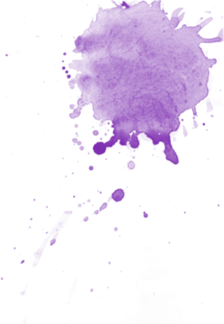 a purple ink stain on a white background