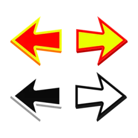three arrows pointing in different directions